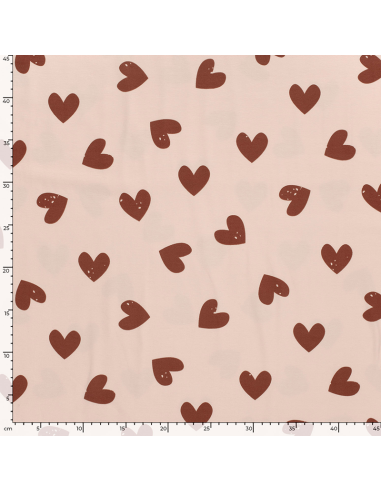 Bomullsjersey Hjärtan