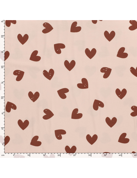 Bomullsjersey Hjärtan