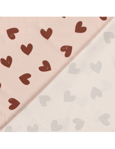 Bomullsjersey Hjärtan