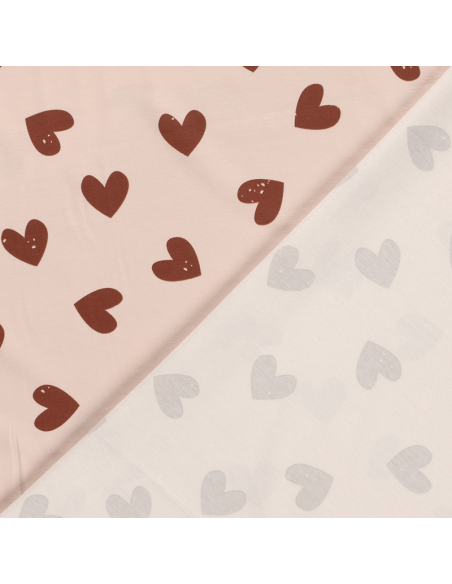 Bomullsjersey Hjärtan