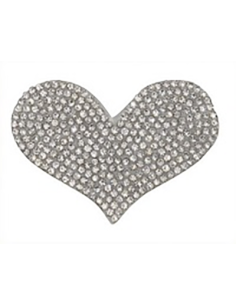 Märke Strasshjärta Silver
