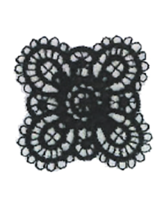 Tygmärke Flower Design...