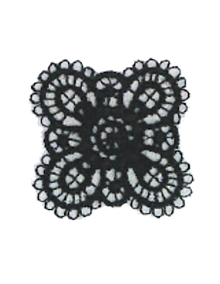 Tygmärke Flower Design 10013 Svart 580