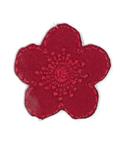 Tygmärke Blomma 10041 Röd 519