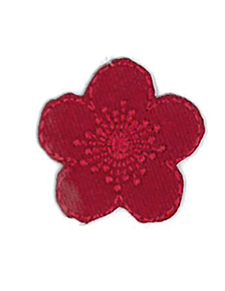 Tygmärke Blomma 10041 Röd 519