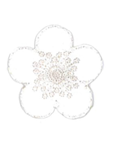 Tygmärke Blomma 10041 Vit 501