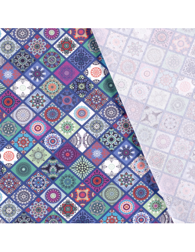 Bomullspoplin Mille Fleur Square 5