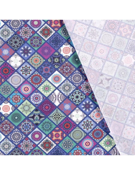 Bomullspoplin Mille Fleur Square 5