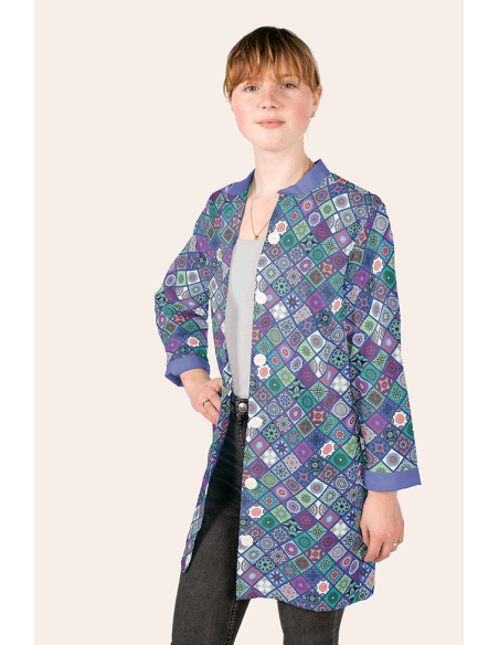 Bomullspoplin Mille Fleur Square 5