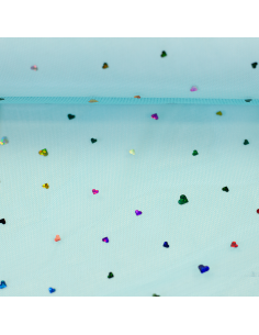 Tyll Paljetter Ljusblå