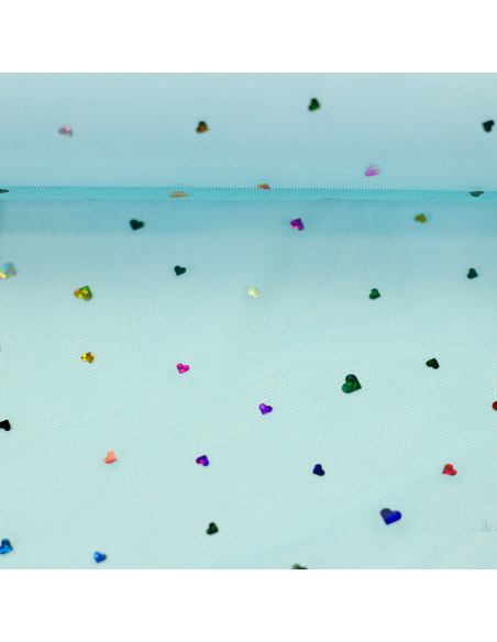 Tyll Paljetter Ljusblå