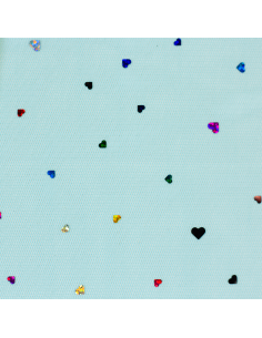 Tyll Paljetter Ljusblå 2