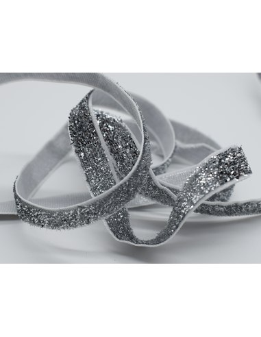 Dekorband Glitter 460206 Silver 101