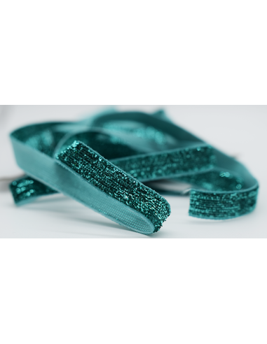 Dekorband Glitter 460206 Turkos 12