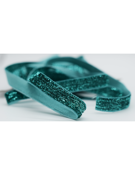Dekorband Glitter 460206 Turkos 12