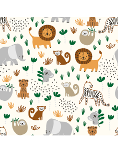 Bomullspoplin Safari