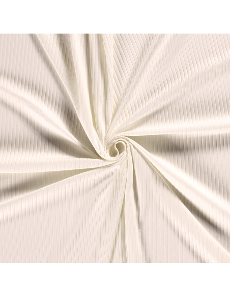 Bomullsjersey Rib Ivory