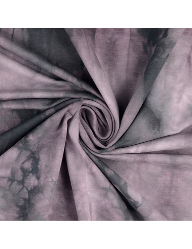 French Terry Tie Dye Lila/Grå