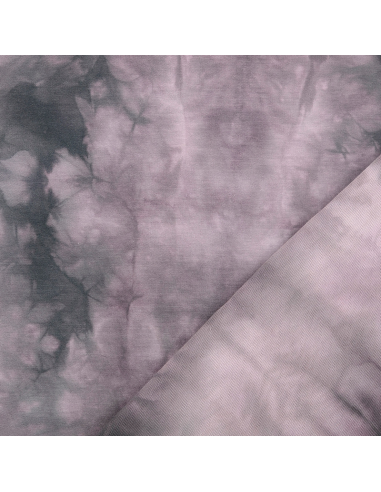 French Terry Tie Dye Lila/Grå