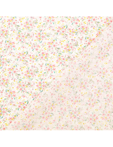 Bomullspoplin Mini Flowers Rosa