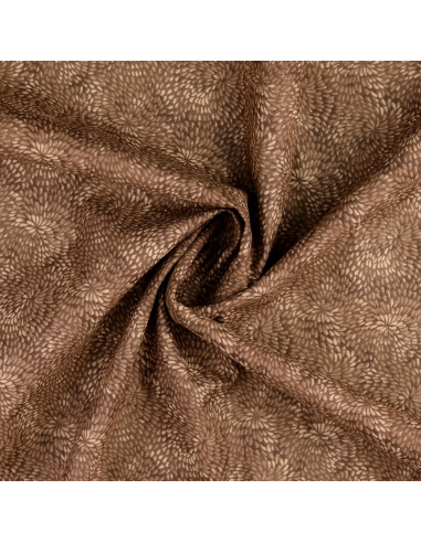 Bomullspoplin Swirls Brun
