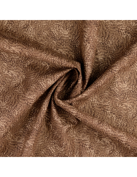 Bomullspoplin Swirls Brun