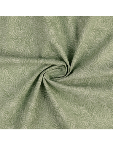 Bomullspoplin Swirls Ljusgrön