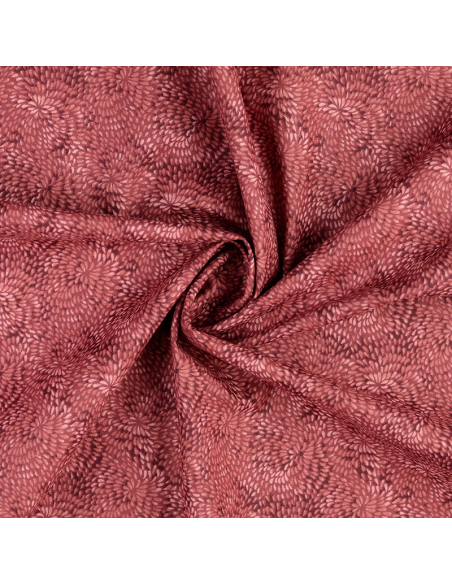 Bomullspoplin Swirls Vinröd