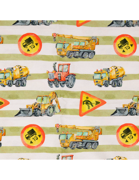 Bomullsjersey Arbetsfordon