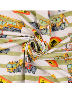 Bomullsjersey Arbetsfordon 2