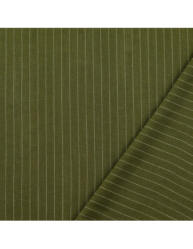 Viskos/Lin Stripes Grön