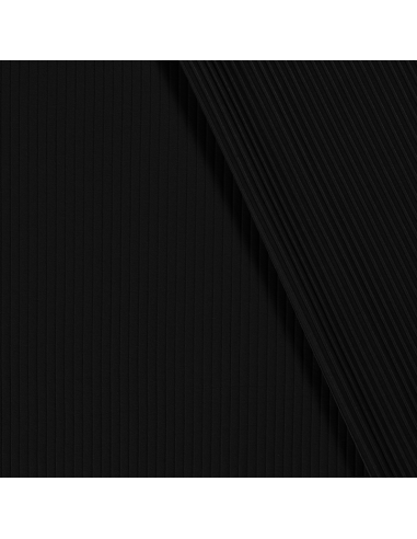 Bomullsjersey Rib Svart