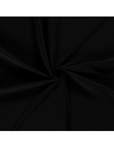 Bomullsjersey Rib Svart