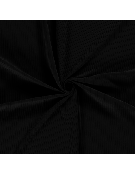 Bomullsjersey Rib Svart