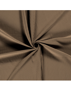 Bomullsjersey Rib Nougatbrun