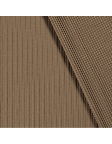 Bomullsjersey Rib Nougatbrun