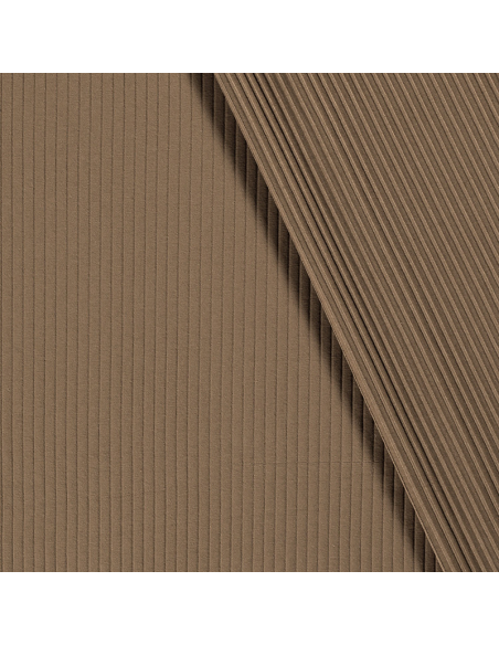 Bomullsjersey Rib Nougatbrun