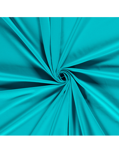 Bomullsjersey Enfärgad Turkos