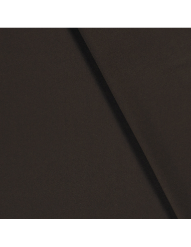 Bomullsjersey Enfärgad Mörkbrun