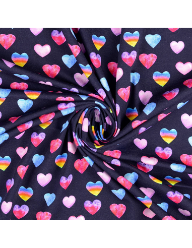 Bomullsjersey Hearts