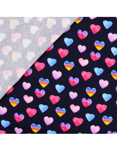 Bomullsjersey Hearts