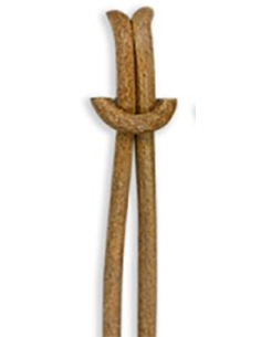 Lädersnodd 2mm Brun