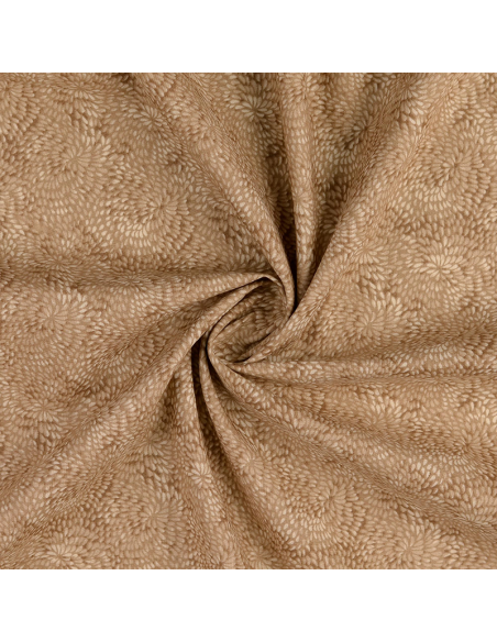 Bomullspoplin Swirls Beige