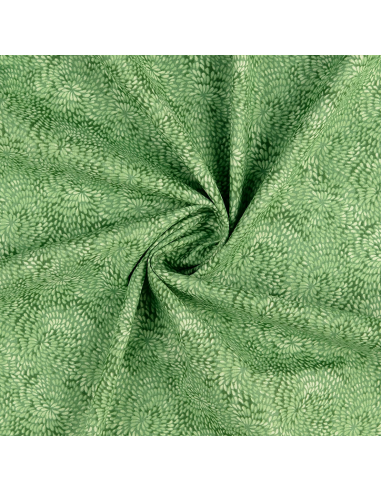 Bomullspoplin Swirls Grön