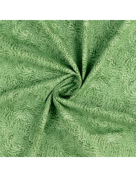 Bomullspoplin Swirls Grön