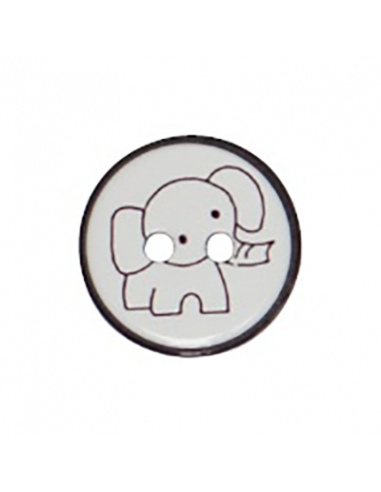 Knapp Elefant Svart 13-16mm Knapp Elefant Svart 13-16mm
