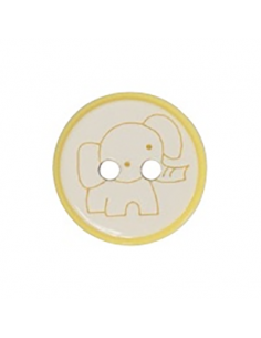 Knapp Elefant Gul 13-16mm