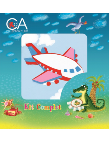 Collection D´Art Broderikit Stort Flygplan
