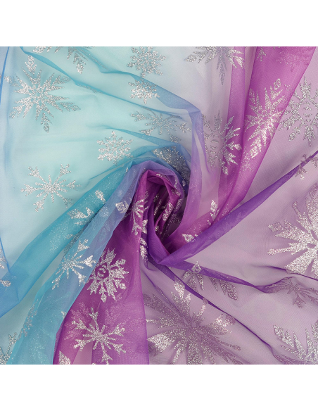 Mesh Glitter Snowflake Multi