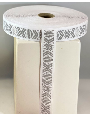 Hemslöjdsband Leksand Reflex Vit 22mm